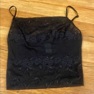 August Silk Black Lace Intimates Camisole